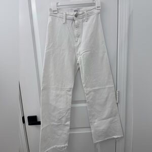 Pistola white jeans high waisted wide leg